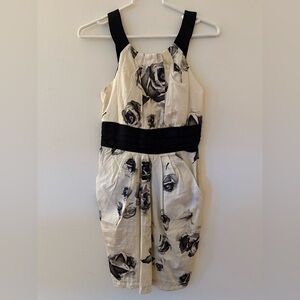 Mystic 🥀 Floral Print Dress Black/Cream | Woman’s Size Medium